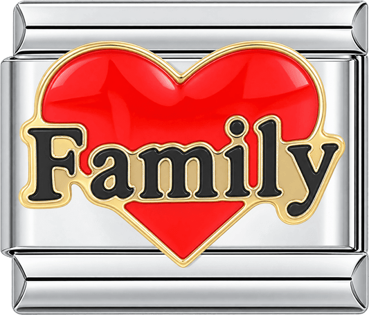 Family Red Heart Single Charm