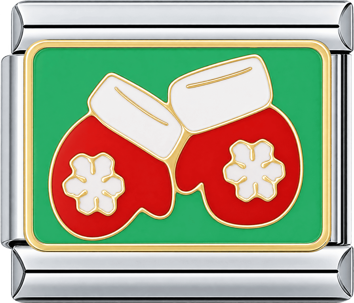 Red Christmas Mittens Single Charm
