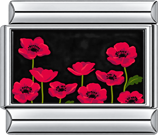 Scarlet Poppy Garden Single Charm