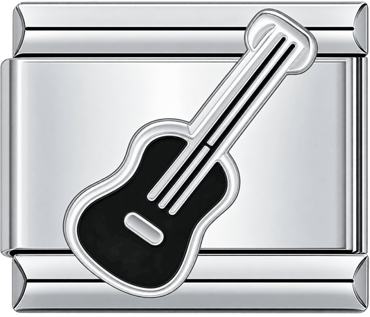 Black Guitar Single Charm
