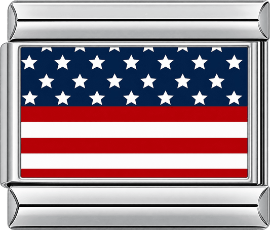 Classic American Flag Pattern Single Charm