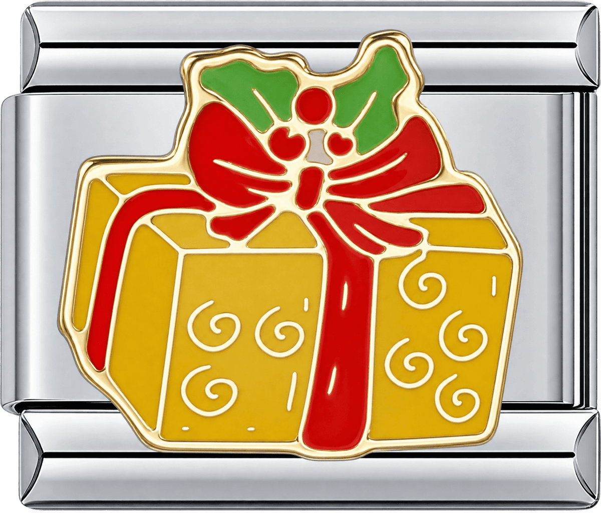 Golden Christmas Gift Single Charm