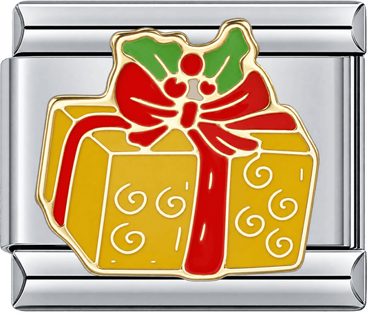 Golden Christmas Gift Single Charm