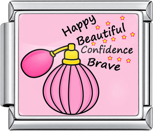 Happy, Beautiful, Confidence, Brave Single Charm