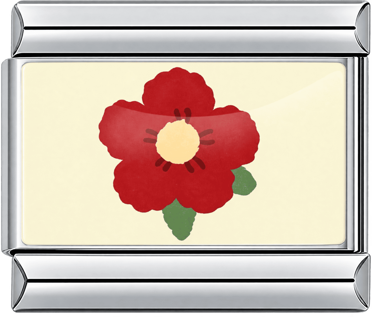 Red Poppy Single Charm