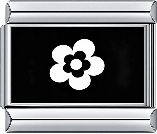 Black & White Daisy Single Charm