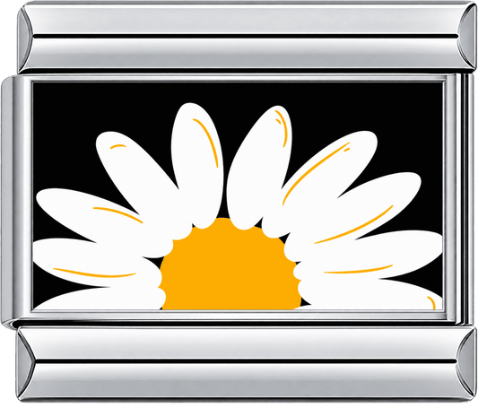 White Daisy Close-Up Single Charm
