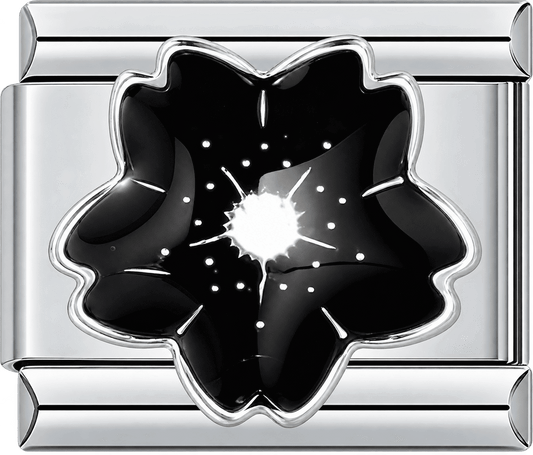 Midnight Starburst Flower Single Charm
