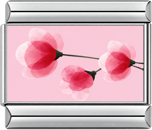 Watercolor Pink Blossoms Single Charm