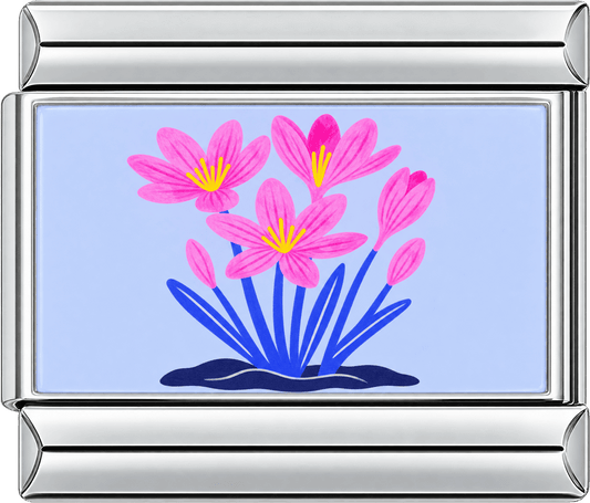 Pink Lily Flowers Single Charm