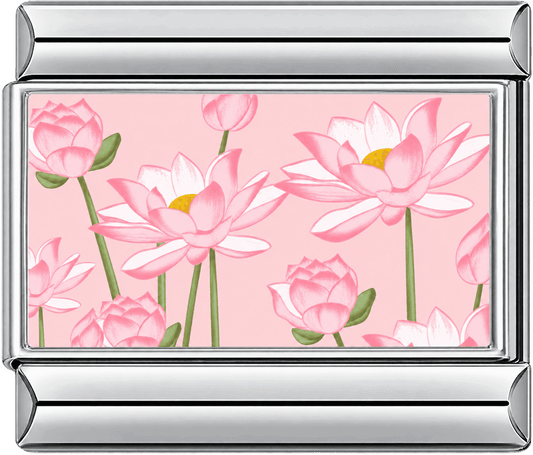Pink Lotus Garden Single Charm