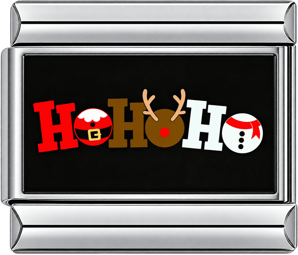 Festive Ho Ho Ho Letters Single Charm