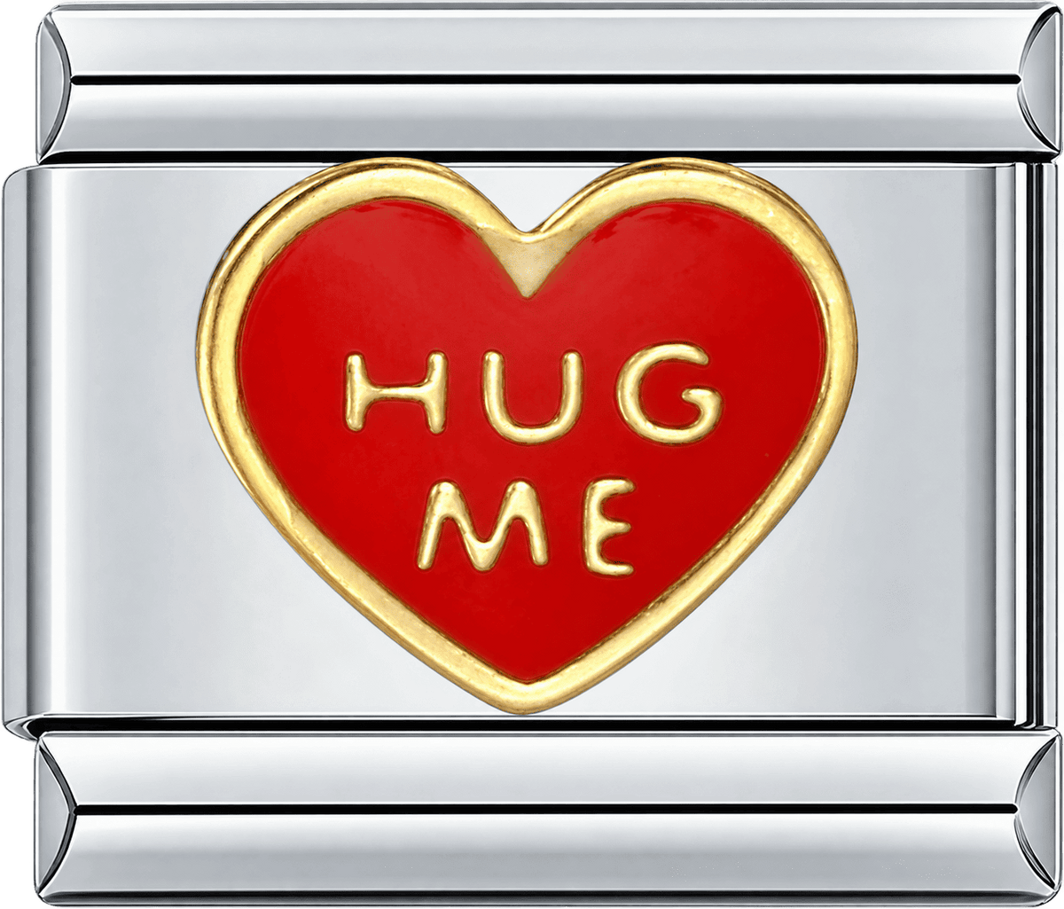 Red Hug Me Heart Single Charm