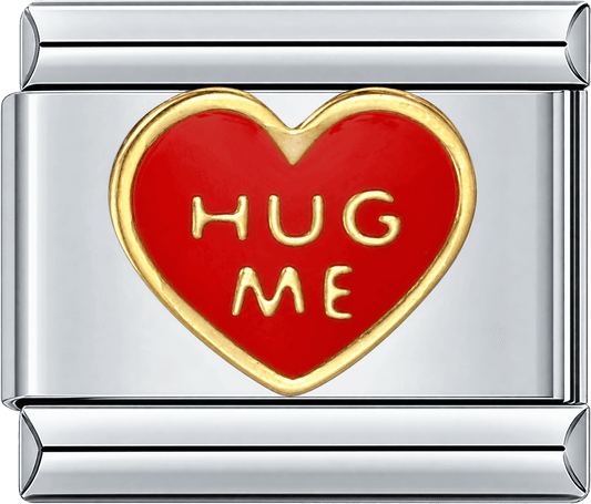 Red Hug Me Heart Single Charm