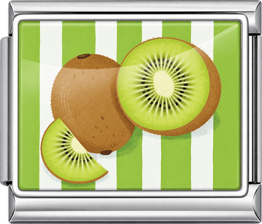 Striped Kiwi Single Charm
