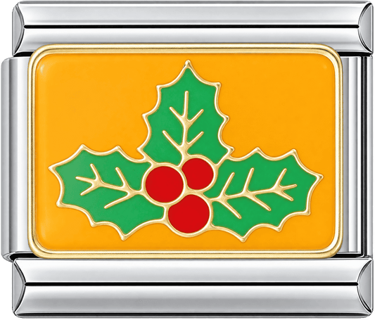 Holly Leaves & Berries Single Charm