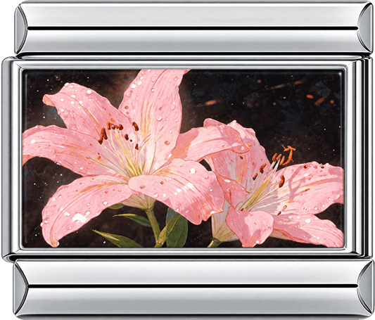 Blushing Pink Lilies Single Charm
