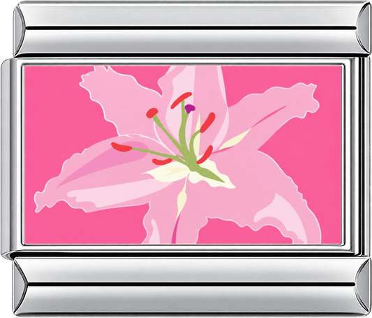 Pink Lily Blossom Single Charm