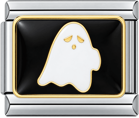 Shy White Ghost Halloween Single Charm