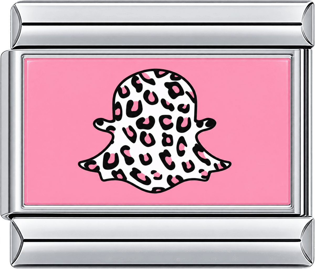 Pink Leopard Ghost Single Charm