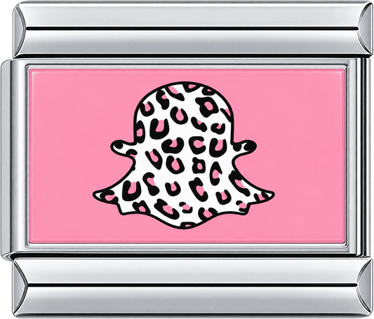 Pink Leopard Ghost Single Charm