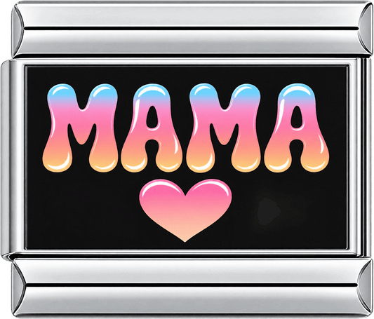 Colorful MAMA Heart Single Charm