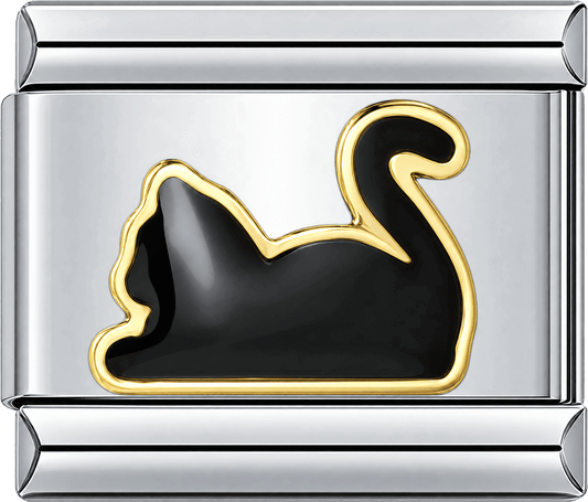 Midnight Curl Cat Single Charm