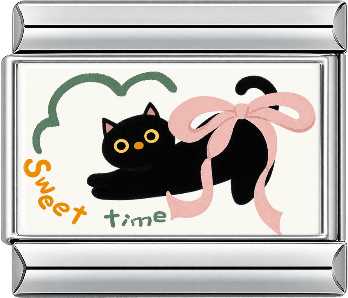 Sweet Bow Cat Single Charm