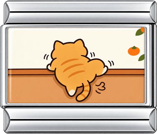 Climbing Ginger Cat Single Charm