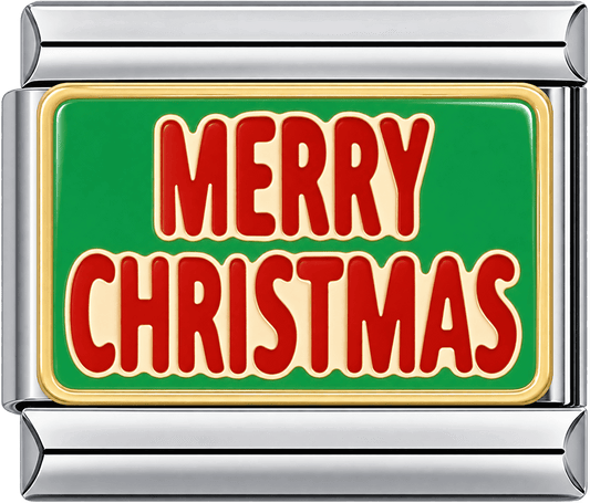 Merry Christmas Green Single Charm