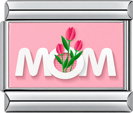 MOM Pink Tulips Single Charm