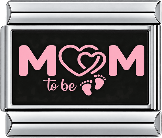 Mom To Be Hearts & Baby Feet Single Charm
