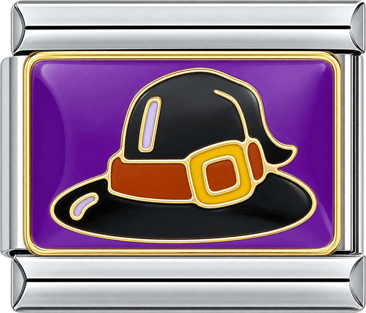 Purple Witch Hat Halloween Single Charm