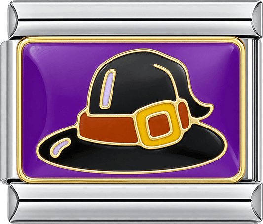 Purple Witch Hat Halloween Single Charm