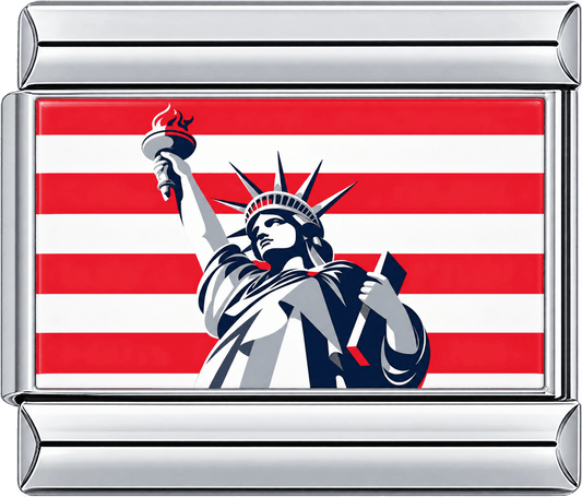 Statue of Liberty Flag Stripes Single Charm