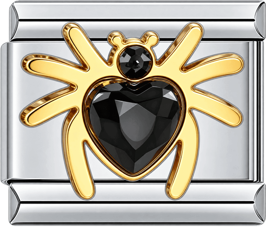Black Heart Spider Single Charm