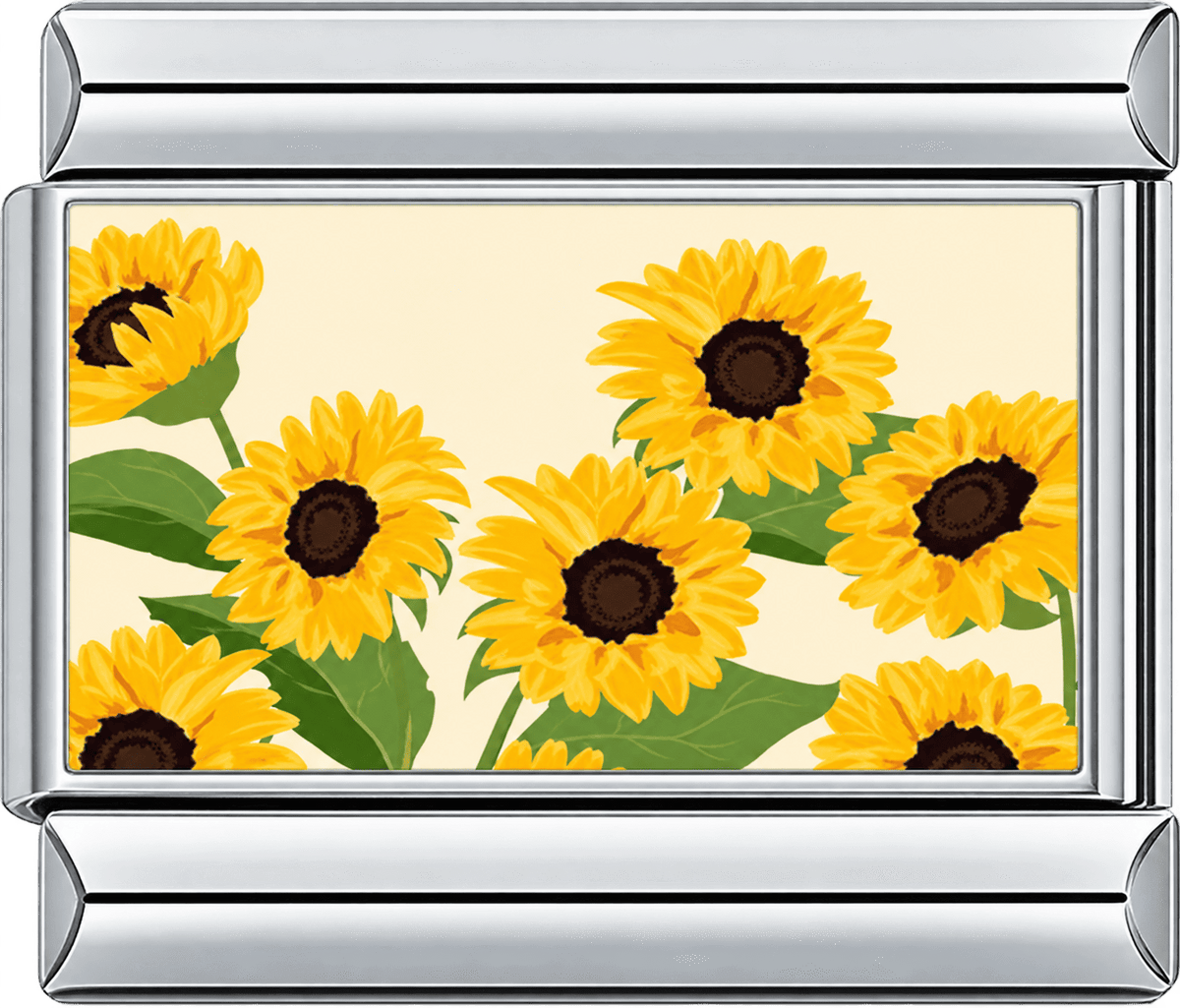 Golden Sunflower Field Single Charm