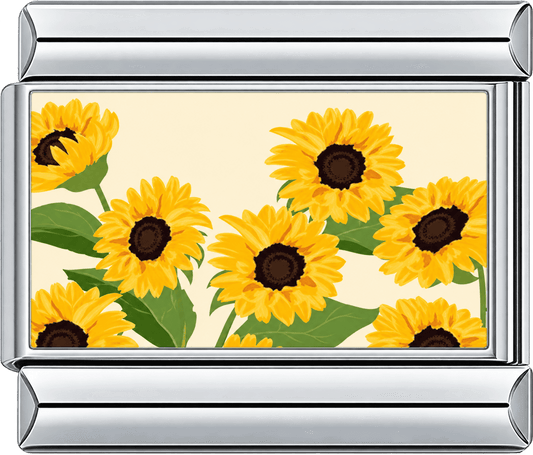 Golden Sunflower Field Single Charm