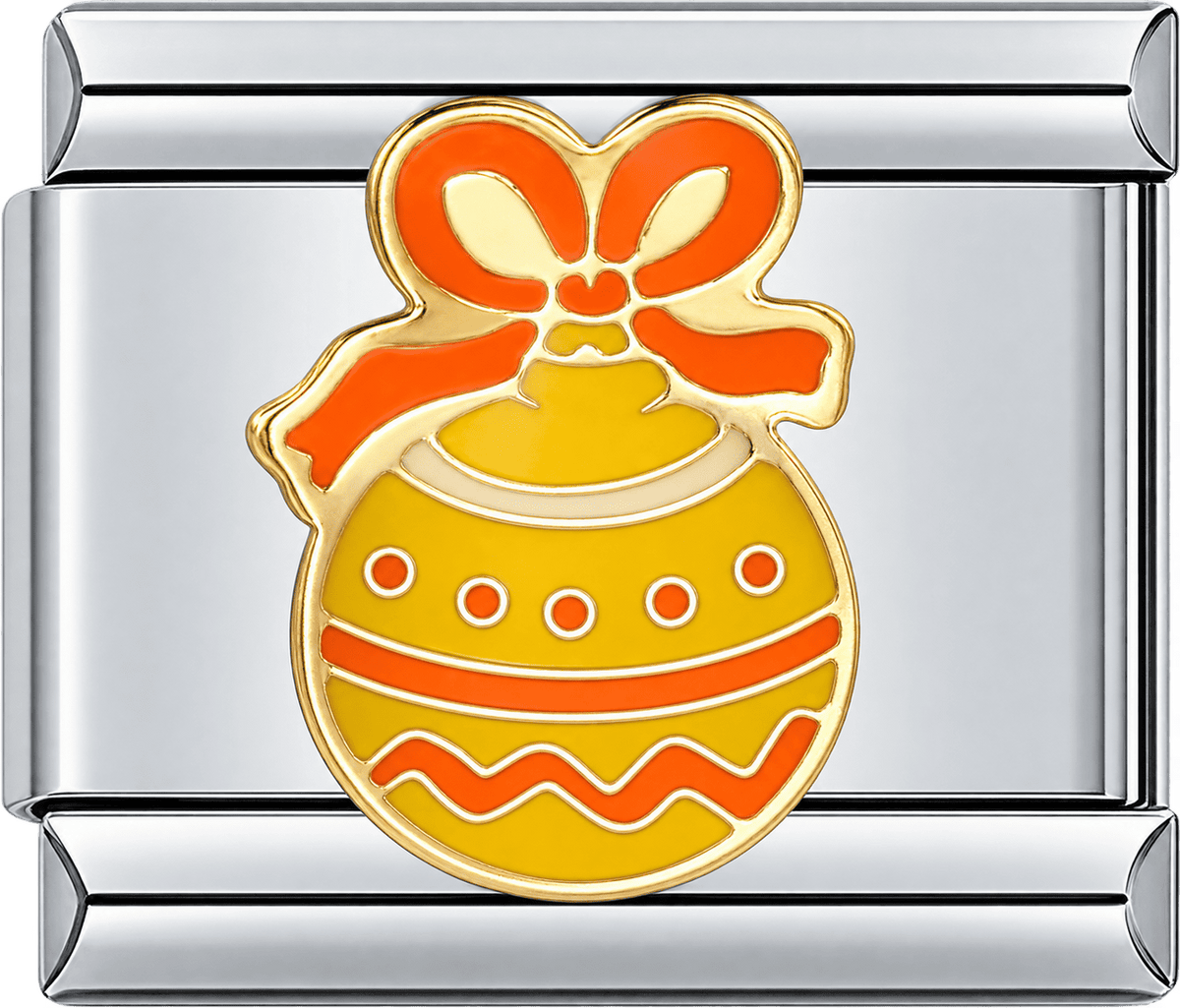 Golden Ribbon Ornament Single Charm