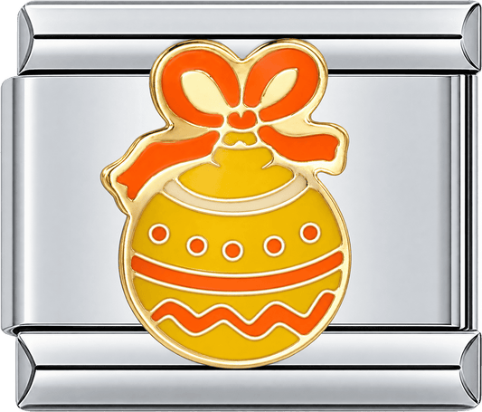 Golden Ribbon Ornament Single Charm