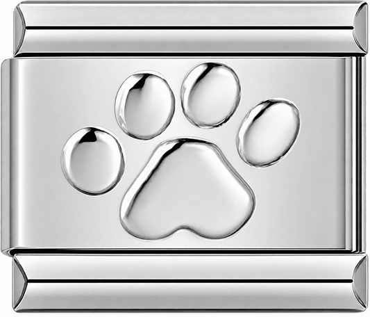 Silver Paw Print Single Charm