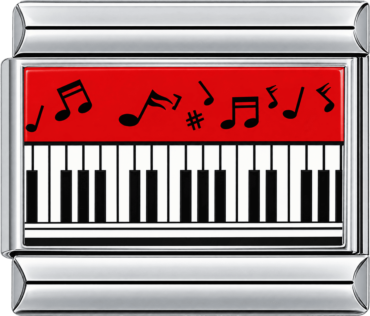 Piano Music Notes Single Charm