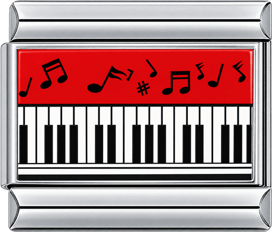 Piano Music Notes Single Charm