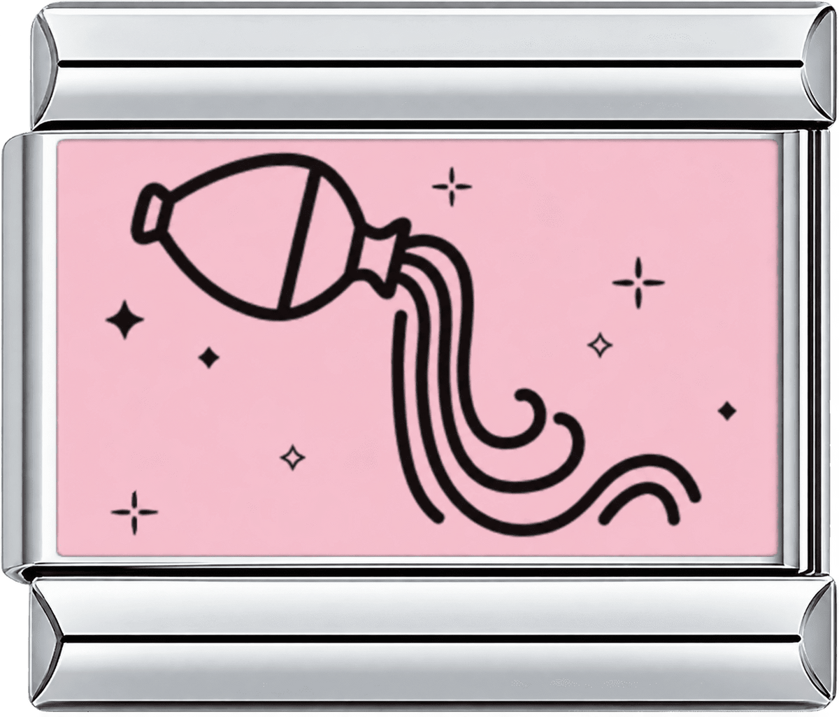 Pink Aquarius Single Charm