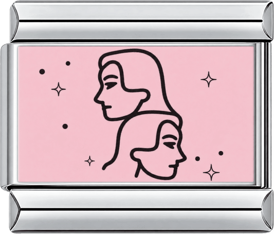 Pink Gemini Single Charm