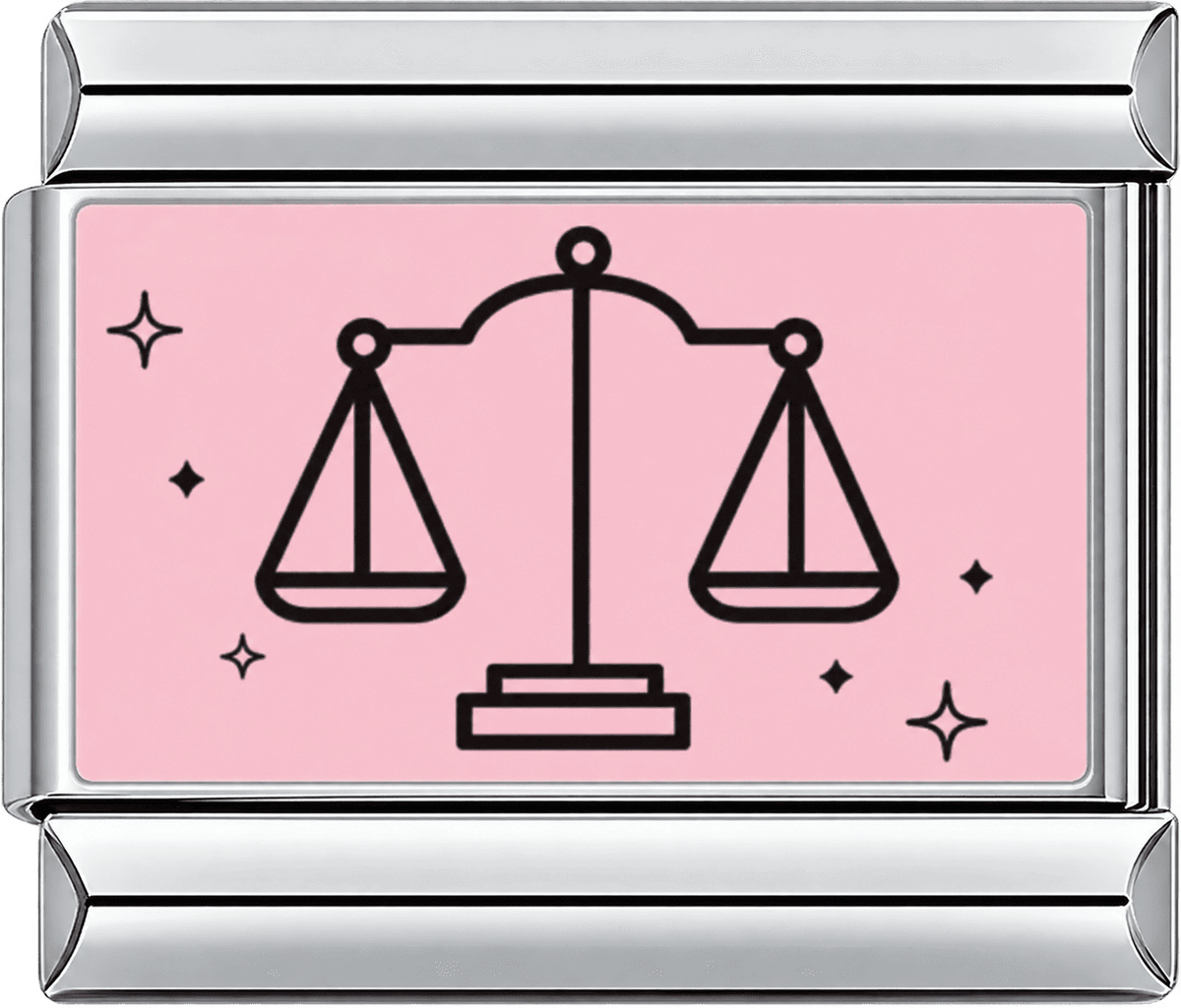Pink Libra Single Charm