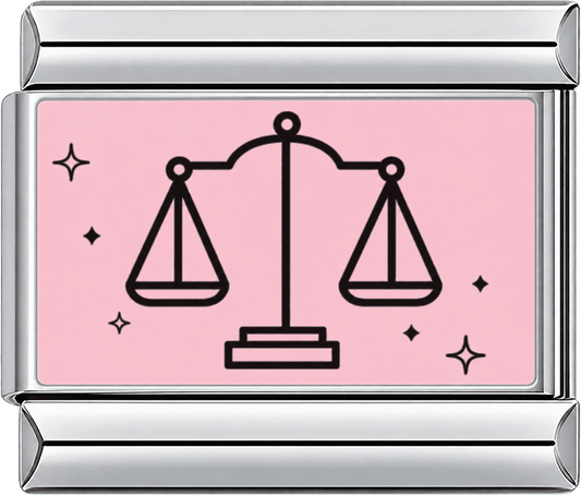 Pink Libra Single Charm