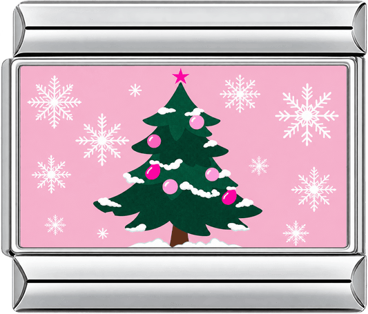 Pink Christmas Tree Single Charm