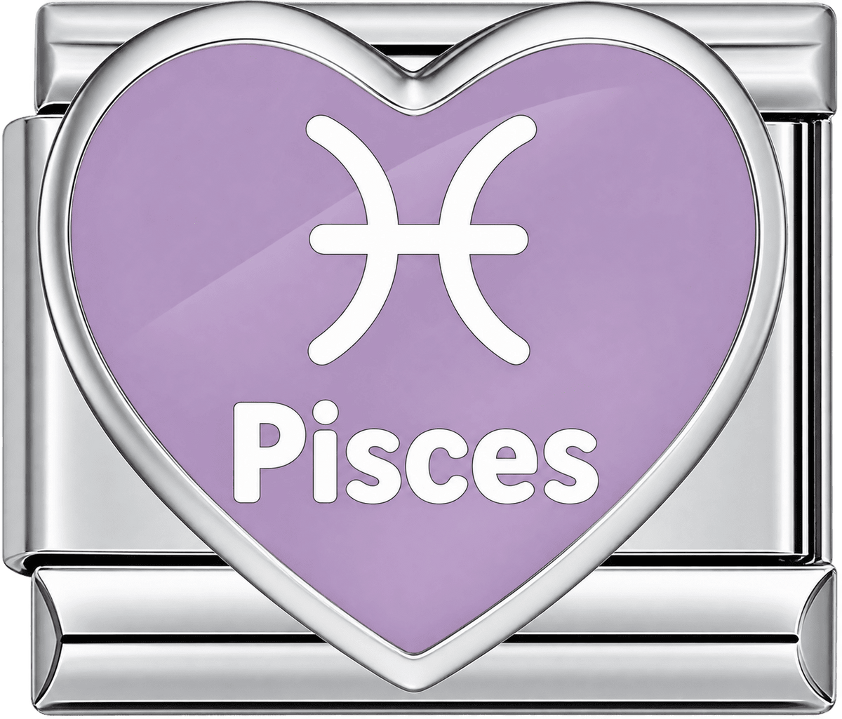 Heart Pisces Single Charm