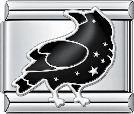 Starry Black Raven Single Charm